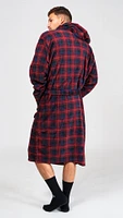 Hooded dressing gown Wanted plaid red