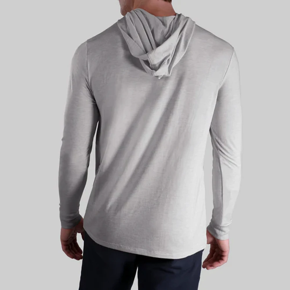 Luxury Grey Long Sleeve Hooded Sweater
