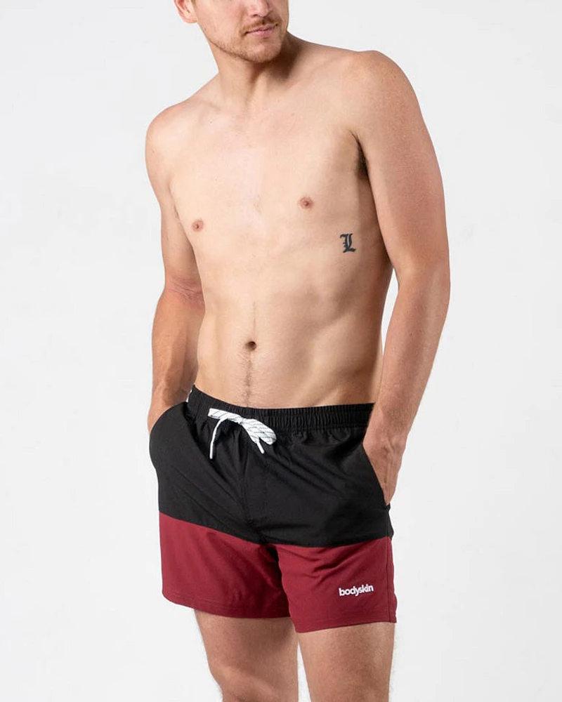 Wave Swimwear : Black & Burgundy