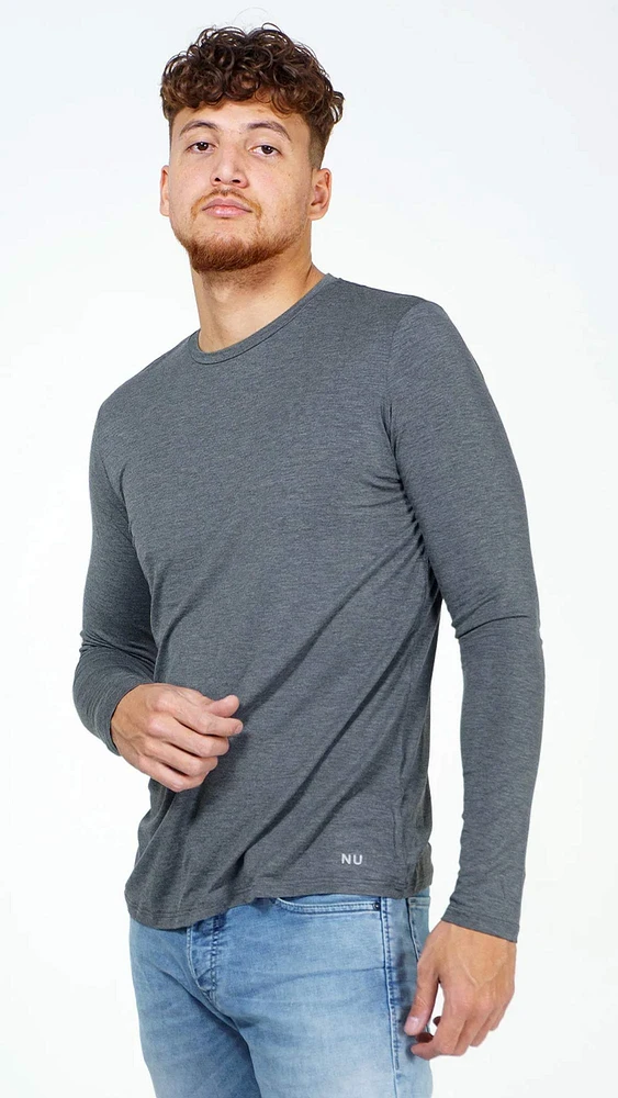 Chandail manches longues en bambou charcoal