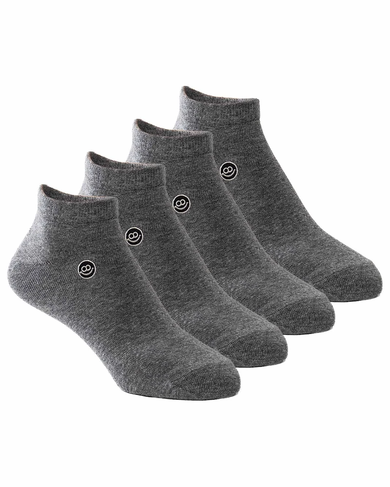 4 paires de bas chevilles : Gris