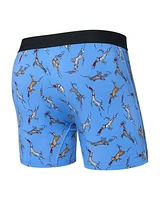 Boxer Ultra avec Ouverture CHIENS FRISBEE-BLEU VOILE