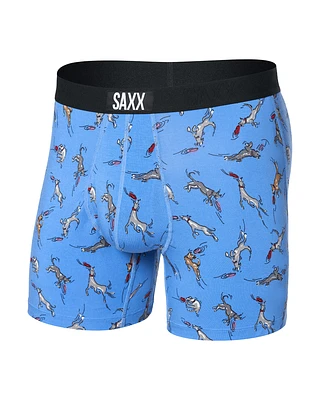 Boxer Ultra avec Ouverture CHIENS FRISBEE-BLEU VOILE