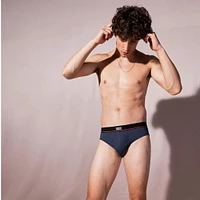 Saxx - Non-Strop Stretch Cotton Classique Brief : Deep Navy