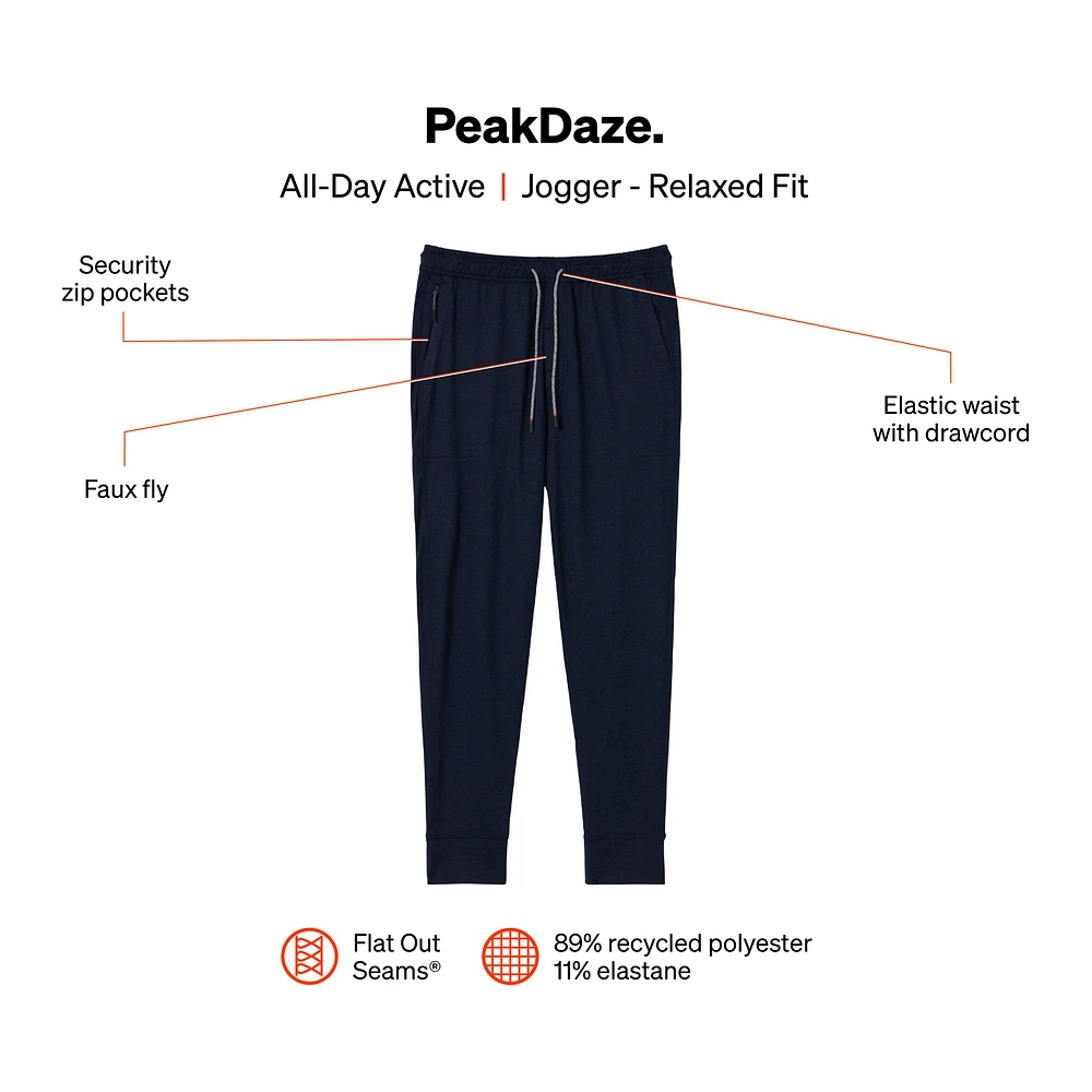 Peakdaze Performance Soft Knit Jogging Pants MARITIME HEATHER