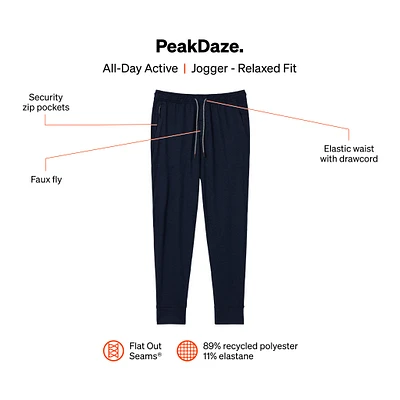 Peakdaze Performance Soft Knit Jogging Pants MARITIME HEATHER