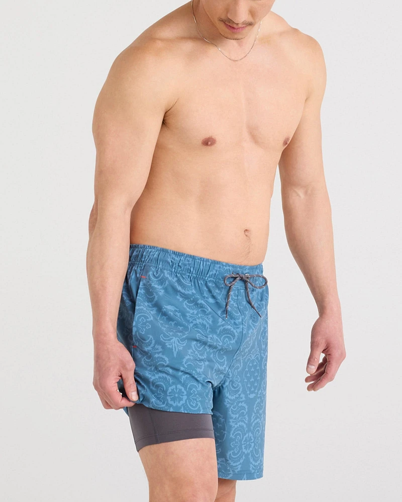 2N1 7" Multi-Sport Shorts Brocade Pineapple-Tapestry