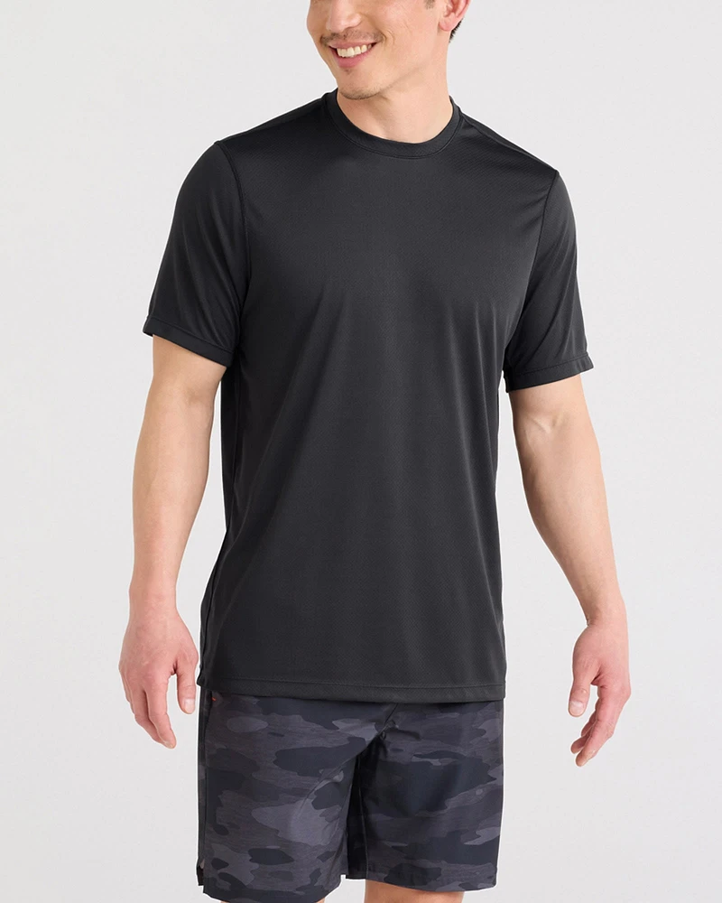 Black Bleached Tech Multi-Sport T-shirt