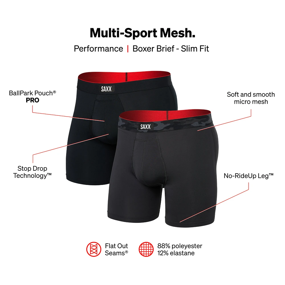 Pack de 2 boxers Multi Sport Mesh REMOTE CAMO WB/BLACK