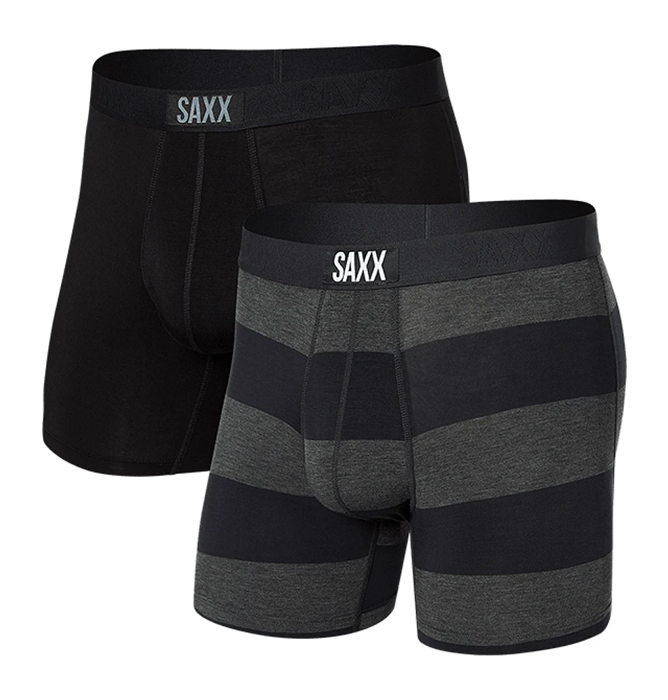 Pack de 2 boxers Vibe Graphite Ombre Rugby/Black