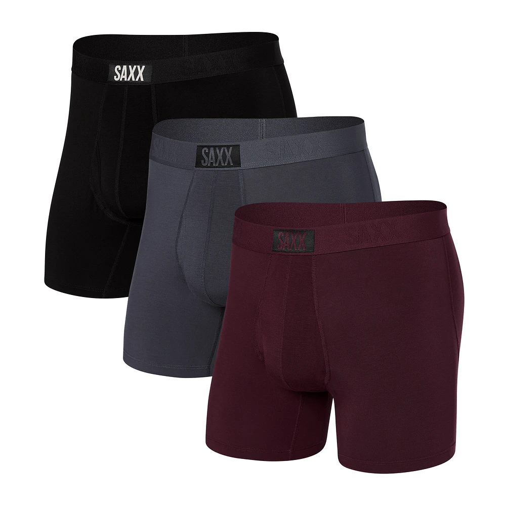 Pack de 3 boxers Ultra Plum/Turbulence/Black