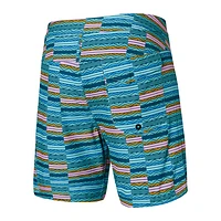 Maillot de bain Saxx Betawave 2N1 Boardie 7" ASHER STRIPE- SEA FOAM