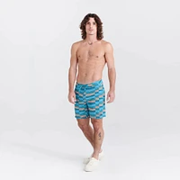 Maillot de bain Saxx Betawave 2N1 Boardie 7" ASHER STRIPE- SEA FOAM