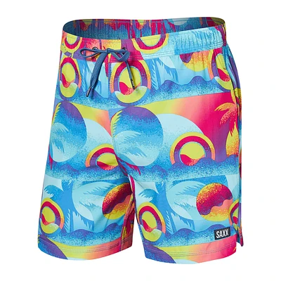 Maillot de bain Saxx Oh Buoy 2in1 VOLLEY 5" COAST 2 COAST- BLUE MULTI