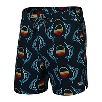 Maillot de bain Saxx Oh Buoy 2in1 VOLLEY 5" SUNSET CREST- BLACK