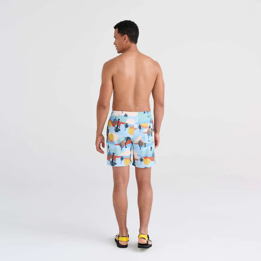 Maillot de bain Saxx Oh Buoy STRETCH VOLLEY 7"  Baja Bound-Chambray Multi