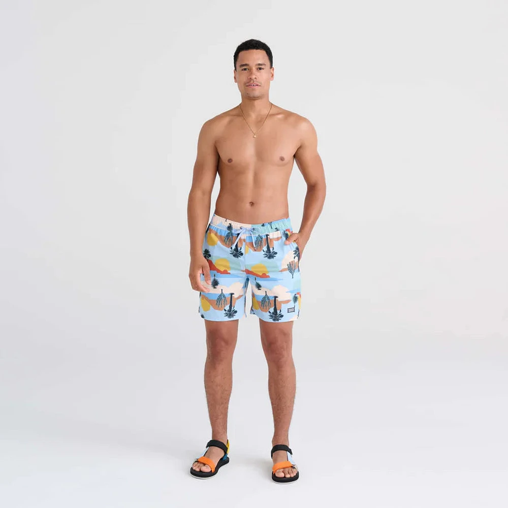 Maillot de bain Saxx Oh Buoy STRETCH VOLLEY 7"  Baja Bound-Chambray Multi