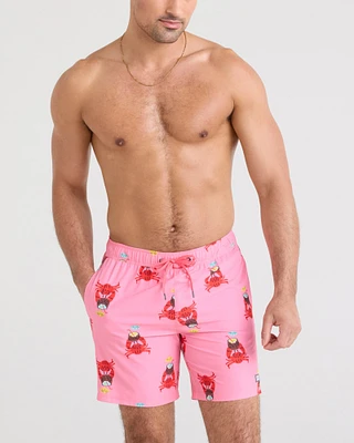 Maillot DE bain Oh Buoy 2in1 VOLLEY 7" COCKTAIL CRABE-ROSE