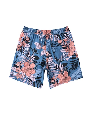 Maillot de bain Oh Buoy 2in1 VOLLEY 7" JUNGLE D'HIBISCUS-BLEU