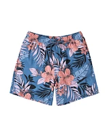 Maillot de bain Oh Buoy 2in1 VOLLEY 7" JUNGLE D'HIBISCUS-BLEU