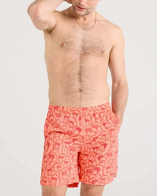 GO COASTAL VOLLEY 2-IN-1 Swimsuit -- 7'' PARROT-CORAL PARTY
