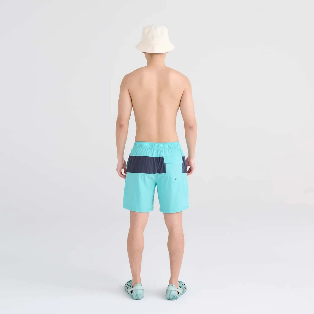 Maillot de bain Saxx Oh Buoy STRETCH VOLLEY 7"  Turquiose/India Ink