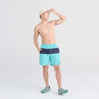 Maillot de bain Saxx Oh Buoy STRETCH VOLLEY 7"  Turquiose/India Ink