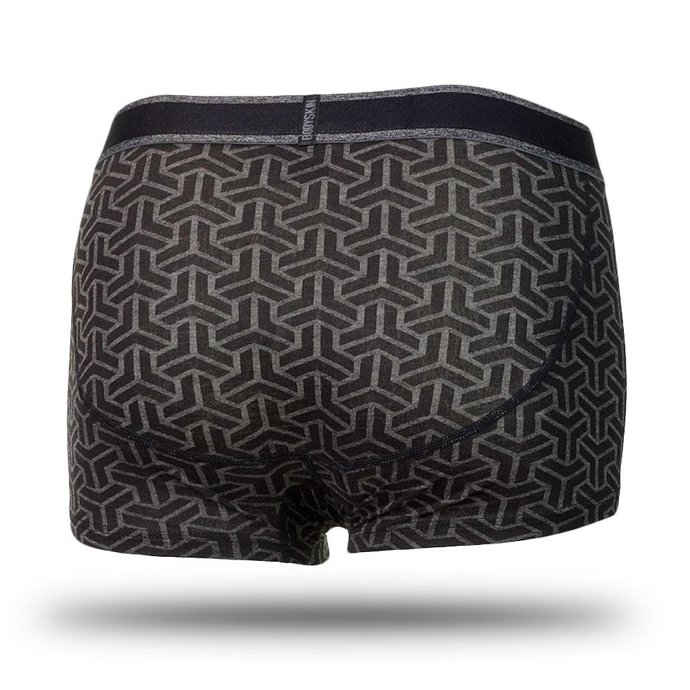 Boxer court Bodyskin Swag Géo charcoal