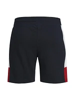 Short de coton ouaté Jack & Jones logo blocking navy blazer
