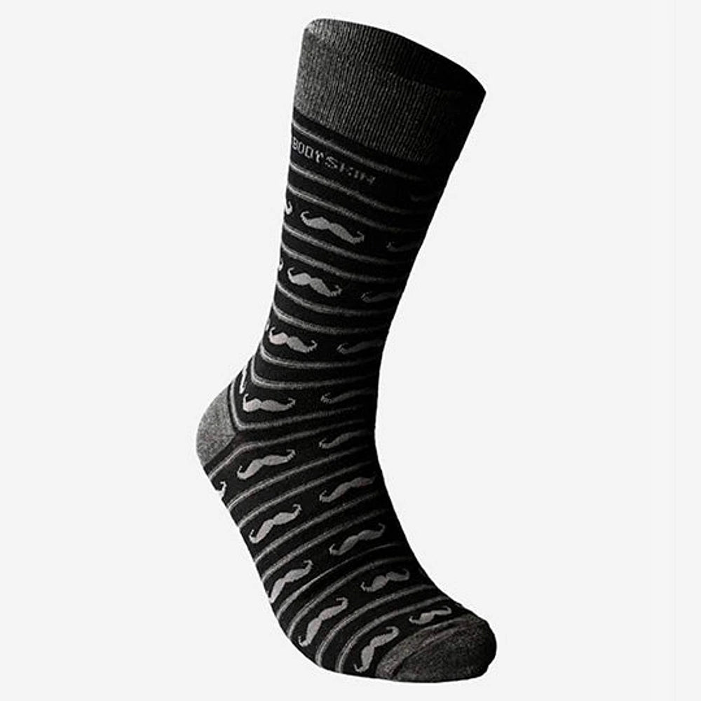 Bodyskin - Bamboo Socks : Mustache Black