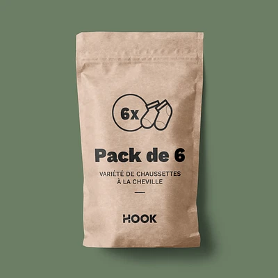 Hook Underwear: 6 packs of short socks
