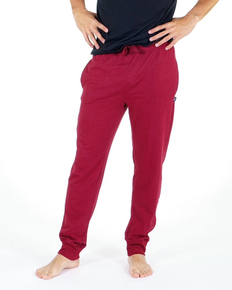 Nu Perfect Trousers Burgundy Cotton