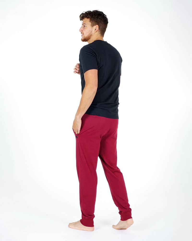 Nu Perfect Trousers Burgundy Cotton