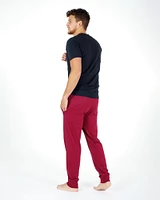 Nu Perfect Trousers Burgundy Cotton