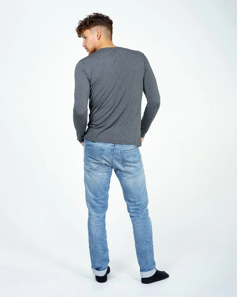 Chandail manches longues en bambou charcoal