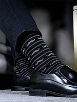 Bodyskin - Bamboo Socks : Mustache Black