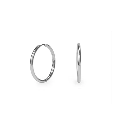 Boucles oreilles anneaux unies 20mm