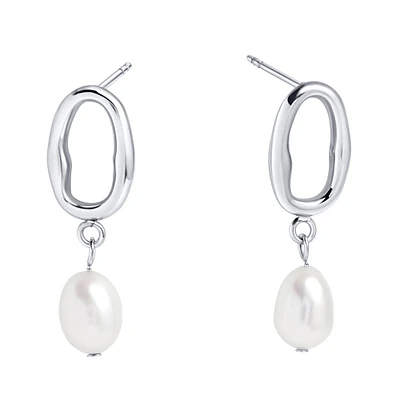 Boucles pendantes perles Papaya
