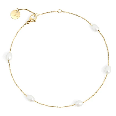 Chaîne cheville perles Opale