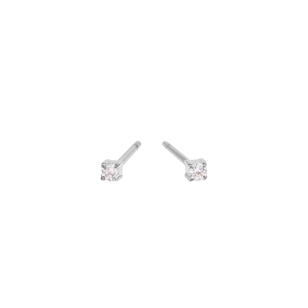 Boucles d'oreilles pierre 2mm