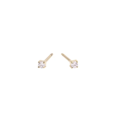 2mm cz stud earrings