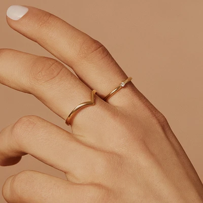 Plain V Shape Ring