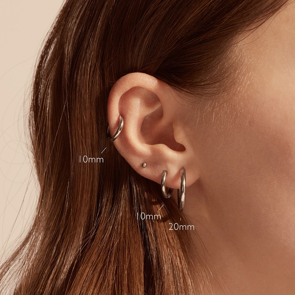 Boucles d'oreilles dormeuses unies Stacks