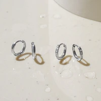 Mini Stacks Plain Huggie Earrings - 8 mm