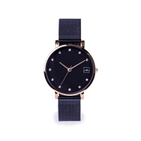 Petite montre pierres acier inox