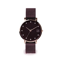 Petite montre pierres acier inox