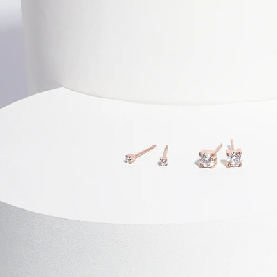 2mm cz stud earrings