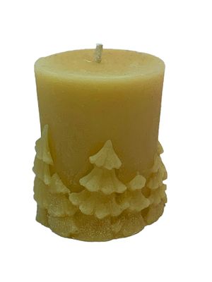 Pine Trees Beeswax Pillar Candle