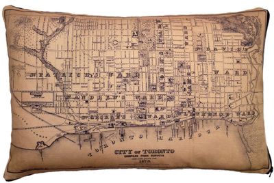City of Toronto Map Pillow