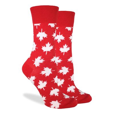 Women's Canadian Maple Leaf Crew Socks
